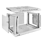 Шкаф телекоммуникационный 19' настенный 6U ExeGate EC-WM-6U.450.M.GREY (19', 6U, 600x450x370 мм (ШхГхВ), передняя дверь металл, съемные боковые панели, пыле- и влагозащита IP23, светло-серый RAL 7035), фото4