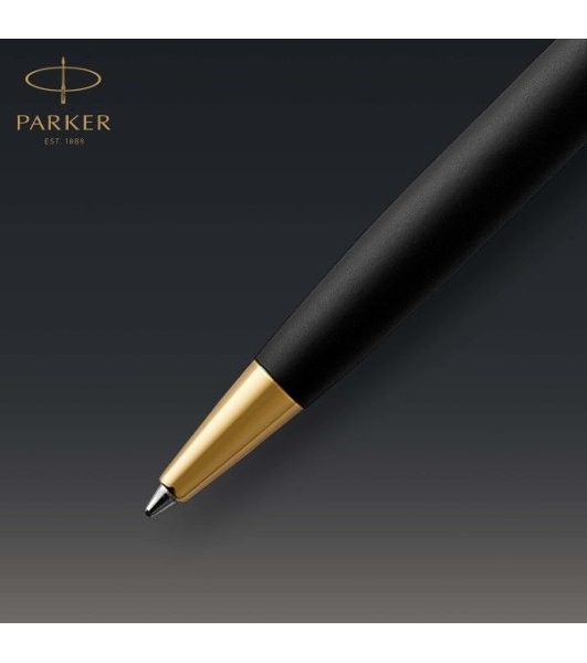 Ручка шариковая Parker Sonnet Core K528 (CW1931519) Matte Black GT M, черные чернила, подарочная коробка
