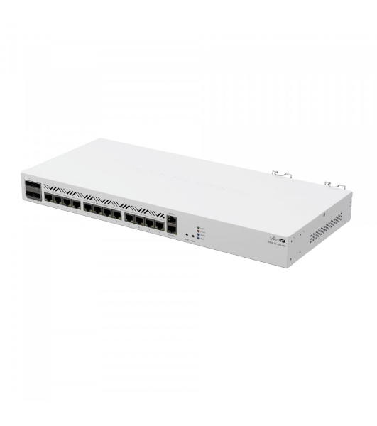 Маршрутизатор Mikrotik CCR2116-12G-4S+ Cloud Core Router 2116-12G-4S+ with Amazon Annapurna Labs Alpine v3 AL73400 CPU (16-cores, 2GHz per core), 16Gb RAM, 4xSFP+ cage, 13xGbit LAN, M.2 PCIe slot, RouterOS L6, 1U rackmount case, Dual PSU