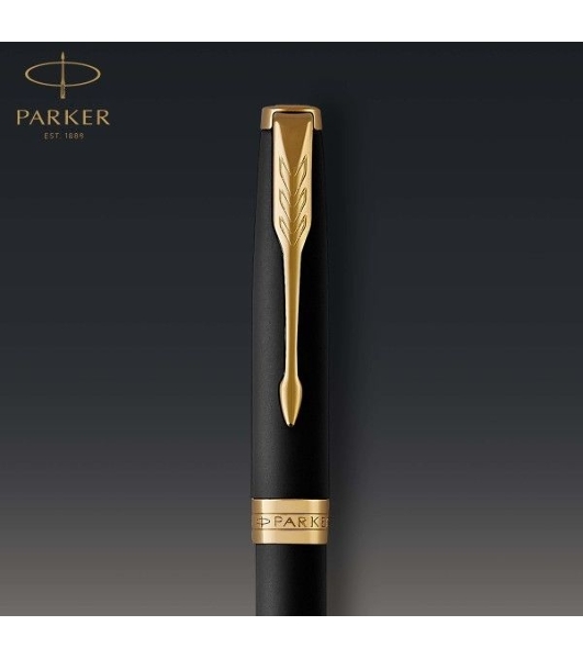 Ручка шариковая Parker Sonnet Core K528 (CW1931519) Matte Black GT M, черные чернила, подарочная коробка