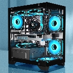 Компьютерный корпус Minitower ExeGate i3 SEA LE-NPX600 (mATX, БП 600NPX, 1хUSB+1хUSB 3.0, HD аудио, черный, передняя и боковая панели - закаленное стекло), фото14