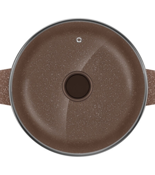 Кастрюля Maunfeld CARMEL MF22CRM01CR, 22 см, 3 л из литого алюминия со стеклянной крышкой