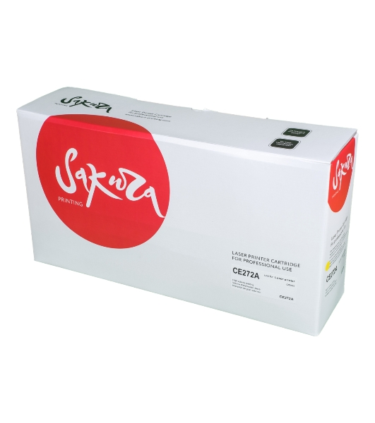 Картридж лазерный Sakura CE272A для HP LaserJet Enterprise M750xh, M750n, M750dn, CP5525xh, CP5525n, CP5525dn, желтый, 15 000 к.