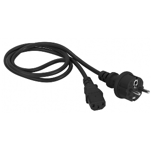Шнур питания Lanmaster C13-Schuko прямая, 3х0.75, 220В, 10А, черный, 5 метров