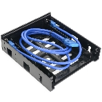 Панель с двумя портами USB 3.0 в слот 5.25 компьютерного корпуса и слот 1x3.5/2x2.5 CMU3-B5, фото3