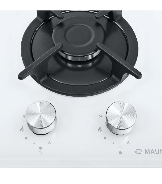 Газовая варочная панель Maunfeld EGHG.32.1CW/G, 2 конфорки, закаленное стекло, белый