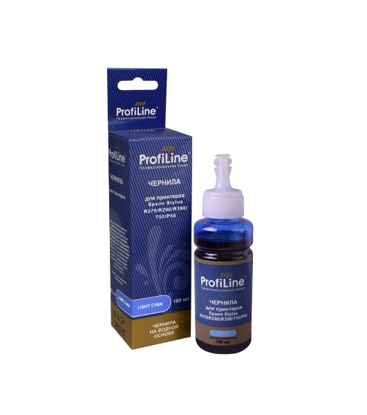 Чернила ProfiLine для принтеров Epson Stylus R270/R290/R390/T50/P50 Light Cyan 100 мл водн