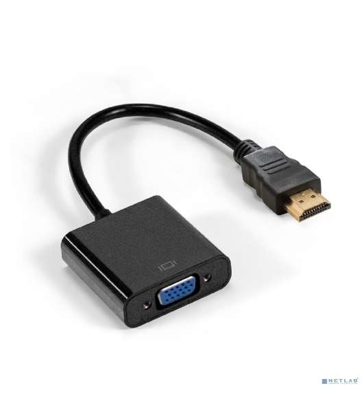 Кабель-переходник HDMI-VGA ExeGate EX-HDMIM-VGAF-0.2 (19M/15F, 0,2м)
