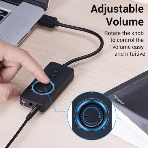 Внешняя звуковая карта Vention USB c регулятором громкости Черная, фото14