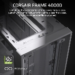 Компьютерный корпус без блока питания Corsair Frame 4000D, Midi-Tower, TG, no fan, 2xUSB-A 3.2, 1xUSB 3.2 Type-C, E-ATX, ATX, mATX, mITX White, фото19