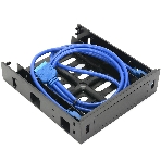 Панель с двумя портами USB 3.0 в слот 5.25 компьютерного корпуса и слот 1x3.5/2x2.5 CMU3-B5, фото2