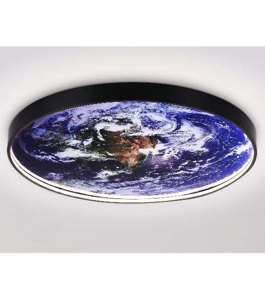 Настенно-потолочный светодиодный светильник Ambrella light FW11136 BK черный 50W LED 3000-6400K D800*38