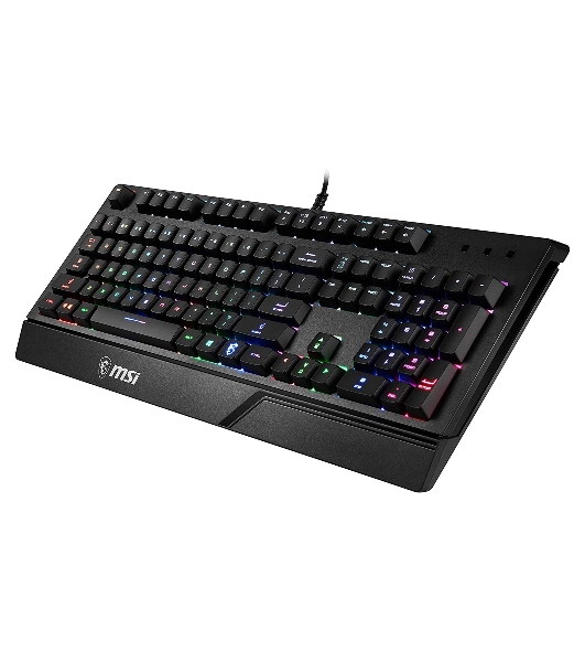 Клавиатура проводная MSI VIGOR GK20 RU черный USB Multimedia for gamer LED (подставка для запястий)