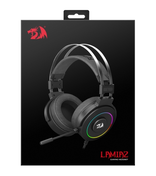 Гарнитура Redragon Lamia 2 чёрный, проводная, USB, подсветка