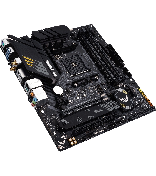 Материнская плата ASUS TUF GAMING B550M-PLUS WI-FI II, AM4, AMD B550, 4xDDR4, 4xSATA, 2xM.2, 1xPCIe 4.0 x16, 1xPCIe 3.0 x4, 1xPCIe x1, 1xDP, 1xHDMI, 1x 2.5Gb LAN, 1xUSB-C 3.2 Gen 2, 4xUSB-A 3.2 Gen 1, 2xUSB-A 2.0, 5x3.5 мм, TOSLINK, 7.1, mATX
