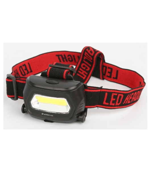 Фонарь налобный Ultraflash LED5359 (аккум 5В черный COB 3 Ватт, 3 реж.,пласт.,бокс)