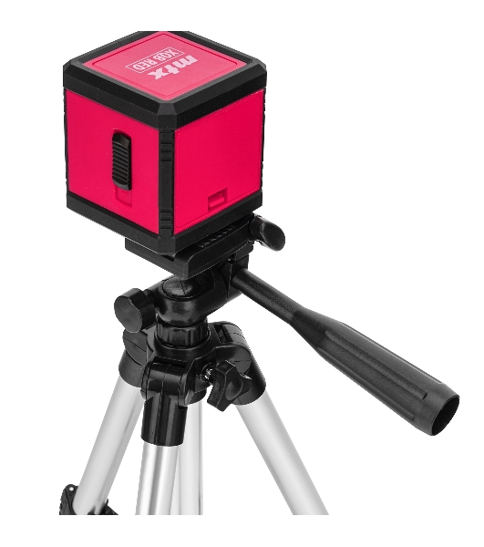 Лазерный уровень MTX XQB RED Pro SET, 10 м, красный луч, батарейки, штатив