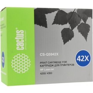Картридж лазерный Cactus CS-Q5942X черный (20000 стр.) для HP 4250/4350