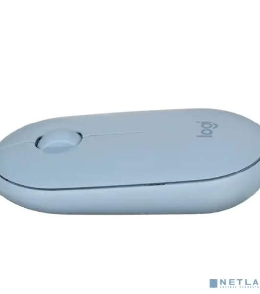 Мышь беспроводная Logitech Pebble M350 синий, 1000 dpi, радиоканал, Bluetooth, USB, кнопки - 3