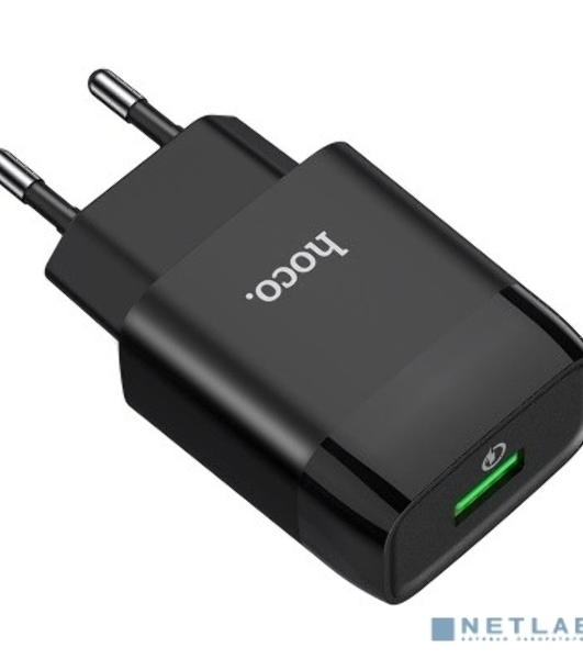 Сетевое зарядное устройство QC 3.0/ HOCO HC-32507 C72Q/ 1 USB/ Выход: 5V_9V_12V, 18W, черный