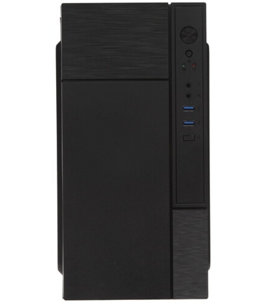Компьютерный корпус с блоком питания 450Вт. Сase Forza mATX, 450W, 2xUSB 3.0, Black, w/o FAN, 12 см fan PSU, power cord