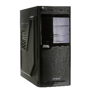 Компьютерный корпус Miditower ExeGate XP-330U Black, ATX, (XP500, Black,120мм), 2хUSB+2хUSB 3.0, Audio