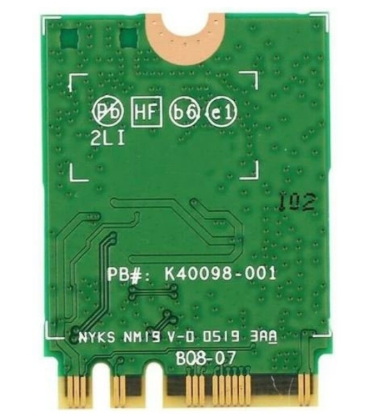 Плата сетевого контроллера Intel Wi-Fi 6 AX200, 2230, 2x2 AX+BT, No vPro, 985927