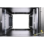Шкаф телекомм. настенный разборный 15U (600х650) дверь стекло, черный, фото5