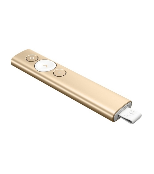 Презентер беспроводной Logitech Spotlight золотистый, радиоканал, USB, кнопки - 3