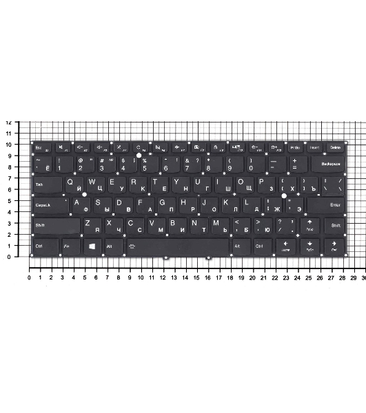 Клавиатура для ноутбука Lenovo 920-13IKB черная с подсветкой