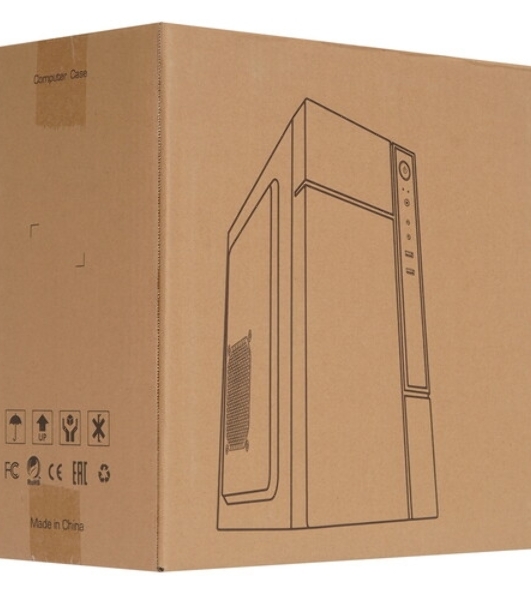 Компьютерный корпус с блоком питания 450Вт. Сase Forza mATX, 450W, 2xUSB 3.0, Black, w/o FAN, 12 см fan PSU, power cord