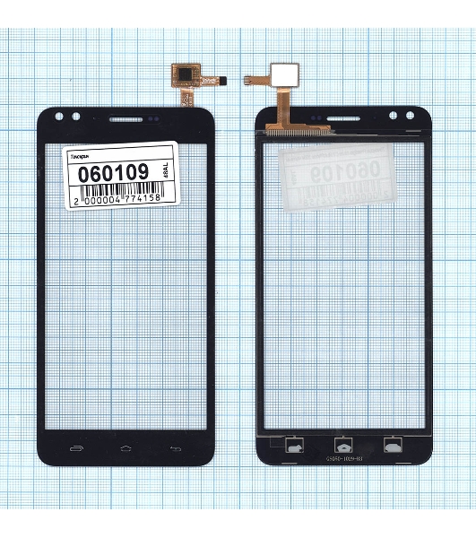Сенсорное стекло (тачскрин) для Prestigio Muze C3 MultiPhone 3504, черное