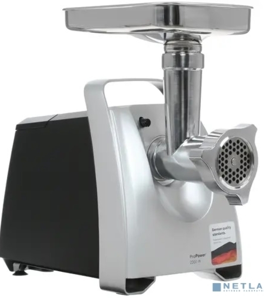 Мясорубка электрическая Bosch MFW68680 черный, 2200 Вт, 4.3 кг/мин, реверс, защита от перегрузки, насадки - 5