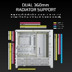 Компьютерный корпус без блока питания Corsair Frame 4000D, Midi-Tower, TG, no fan, 2xUSB-A 3.2, 1xUSB 3.2 Type-C, E-ATX, ATX, mATX, mITX White, фото14
