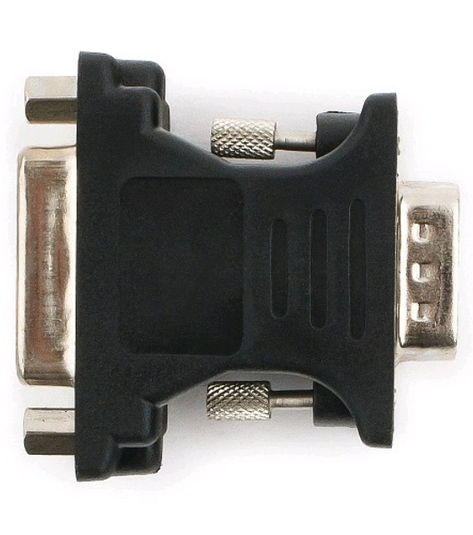 Переходник Cablexpert VGA-DVI, 15M/25F, черный, пакет (A-VGAM-DVIF-01)