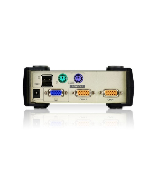 Переключатель ATEN KVM Switch CS82U-AT KVM-переключатель, VGA/SVGA+KBD+MOUSE, 1> 2 блока/порта/port PS2/USB, с KVM-шнурами PS2/USB 2х1.2м