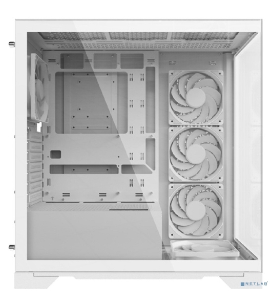 Компьютерный корпус XPG INVADER X WHITE (INVADERXMT-WHCWW) Mid-Tower Gaming ATX PC Case with Panoramic View, Tempered Glass Panels, and RGb Lighting Black