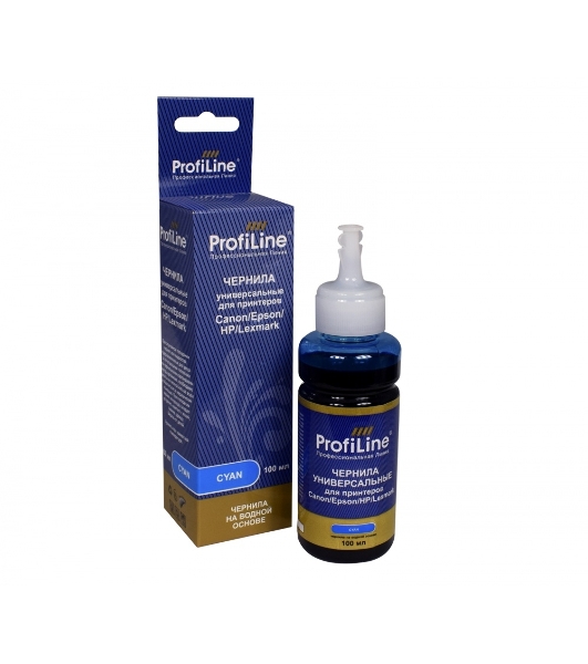 Чернила ProfiLine Premium для Canon/Epson/HP/Lexmark Cyan 100 мл водн