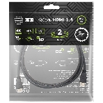 Кабель аудио-видео Cactus CS-HDMI.1.4-2 HDMI (m)/HDMI (m) 2м. позолоченные контакты черный, фото3