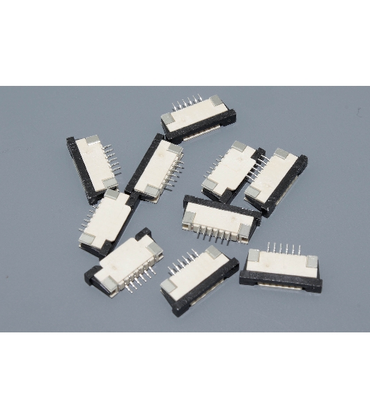 Разъем FPC Half Coverage Top Contact 1.0K-BS-6PWB 6 pin высота 2мм шаг 1мм 10 шт
