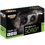 Видеокарта INNO3D RTX 5060Ti TWIN X2 16Gb GDDR7 128bit 3xDP HDMI 2FAN RTL, фото 1