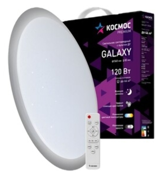 Настенно-потолочный светодиодный светильник Космос KSGala120W белый