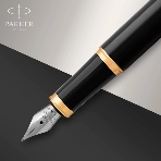 Ручка перьевая Parker IM Core F321 (CW1931645) Black GT F сталь нержавеющая подар.кор., фото3