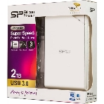 Внешний HDD 2.5' Silicon Power Stream S03, 2TB, USB 3.2 Gen 1 Type-A, 5400 rpm, белый, фото 1