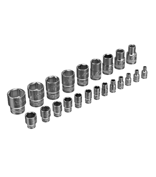 Набор торцевых головок Gross трещотка 120 зубьев, 41 предмет, 1/2', 1/4', CrV