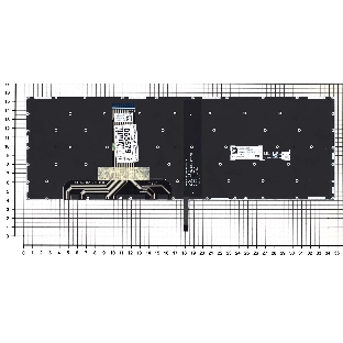 Клавиатура для ноутбука Lenovo Legion Y520 Y520-15IKB черная без рамки, белый подсветка