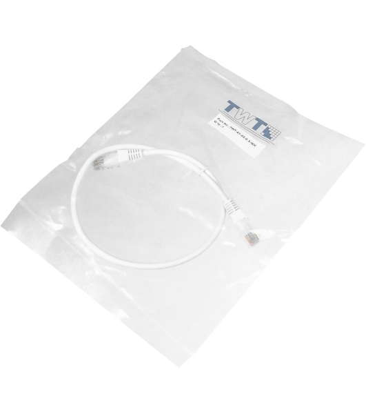 Патч-корд LANMASTER UTP TWT-45-45-0.5-WH вилка RJ-45-вилка RJ-45 cat.5е 0.5м белый ПВХ
