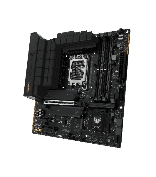 Материнская плата ASUS TUF GAMING B760M-PLUS II, LGA 1700, Intel B760, 4xDDR5, 4xSATA, 3xM.2, 1xPCIe 5.0 x16, 1xPCIe x4, 1xPCIe x1, 1xUSB-A 3.2 Gen 2, 2xUSB-A 3.2 Gen 1, 4xUSB 2.0, 1xUSB-C 3.2 Gen 2x2, 1x2.5Gb LAN, 5x3.5 мм, 7.1, mATX
