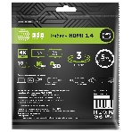 Кабель аудио-видео Cactus CS-HDMI.1.4-3 HDMI (m)/HDMI (m) 3м. позолоченные контакты черный, фото2