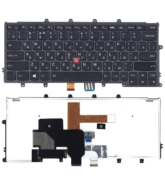 Клавиатура для ноутбука Lenovo X240i X250 X260 X270 черная с подсветкой